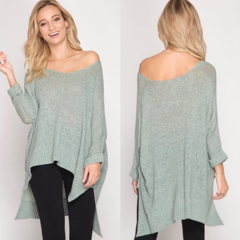 MARGOE Knit Sweater - SAGE